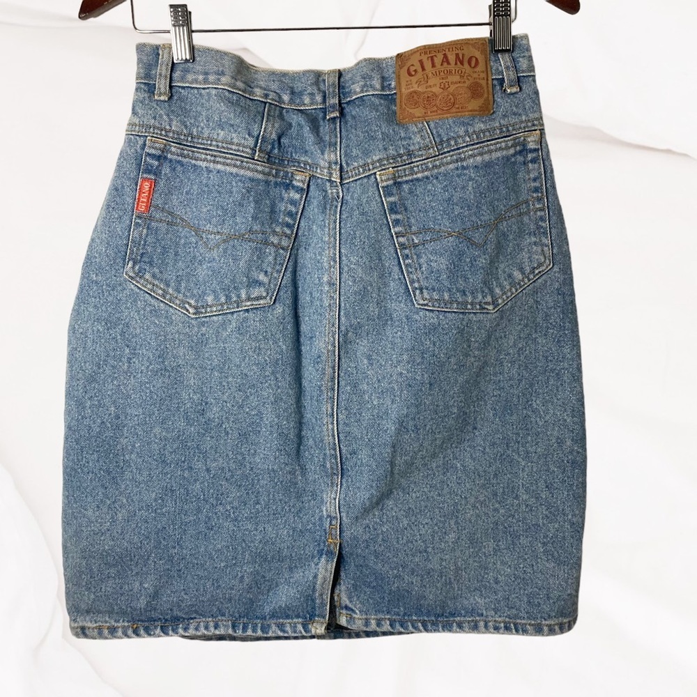 Vintage Gitano Emporio High Waist Denim Skirt 14 - Picture 3 of 7